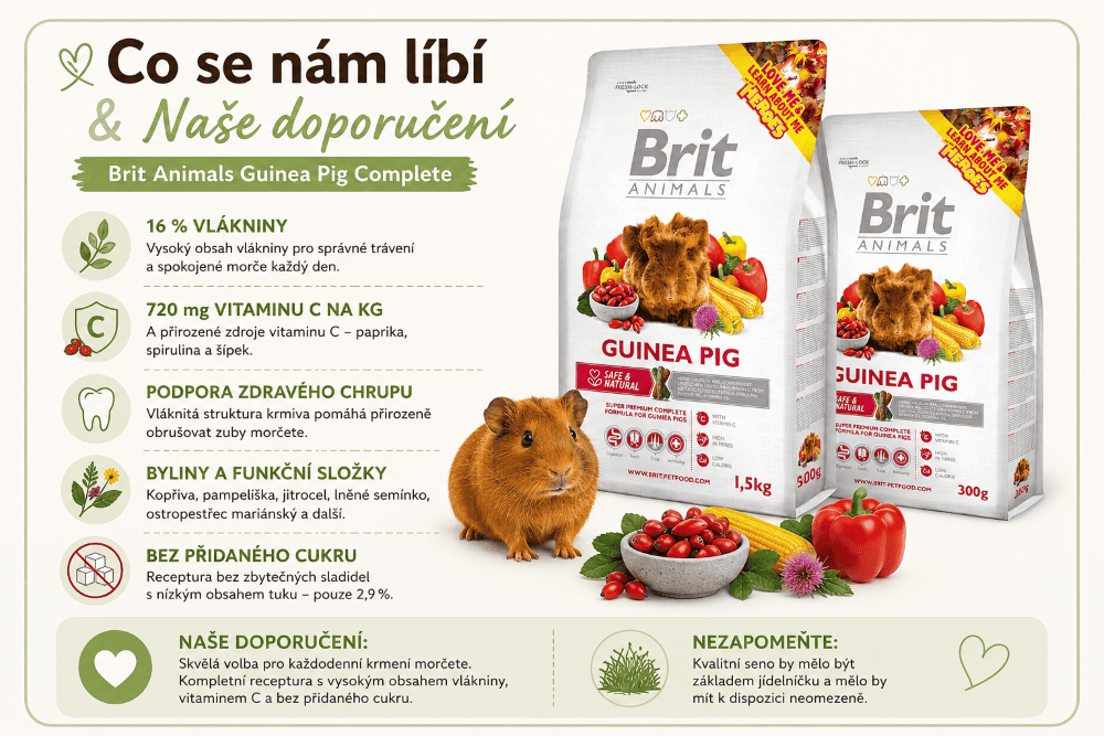 Brit Animals Naše doporučení pro spokojené morče